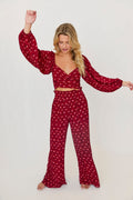 Lexi Pant // Red Dotted Floral