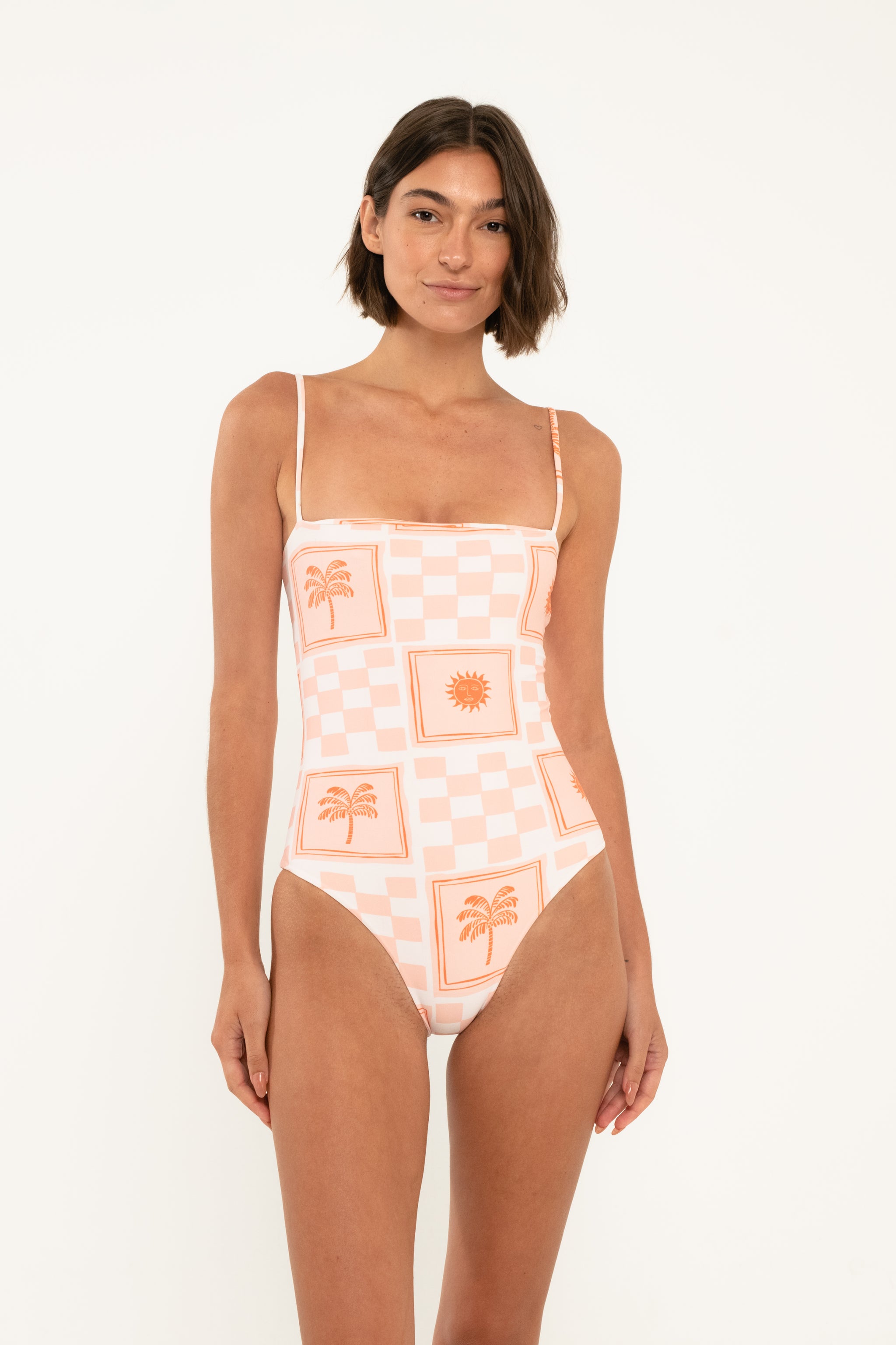 Luna One Piece // Tile Print – Citrine Swim