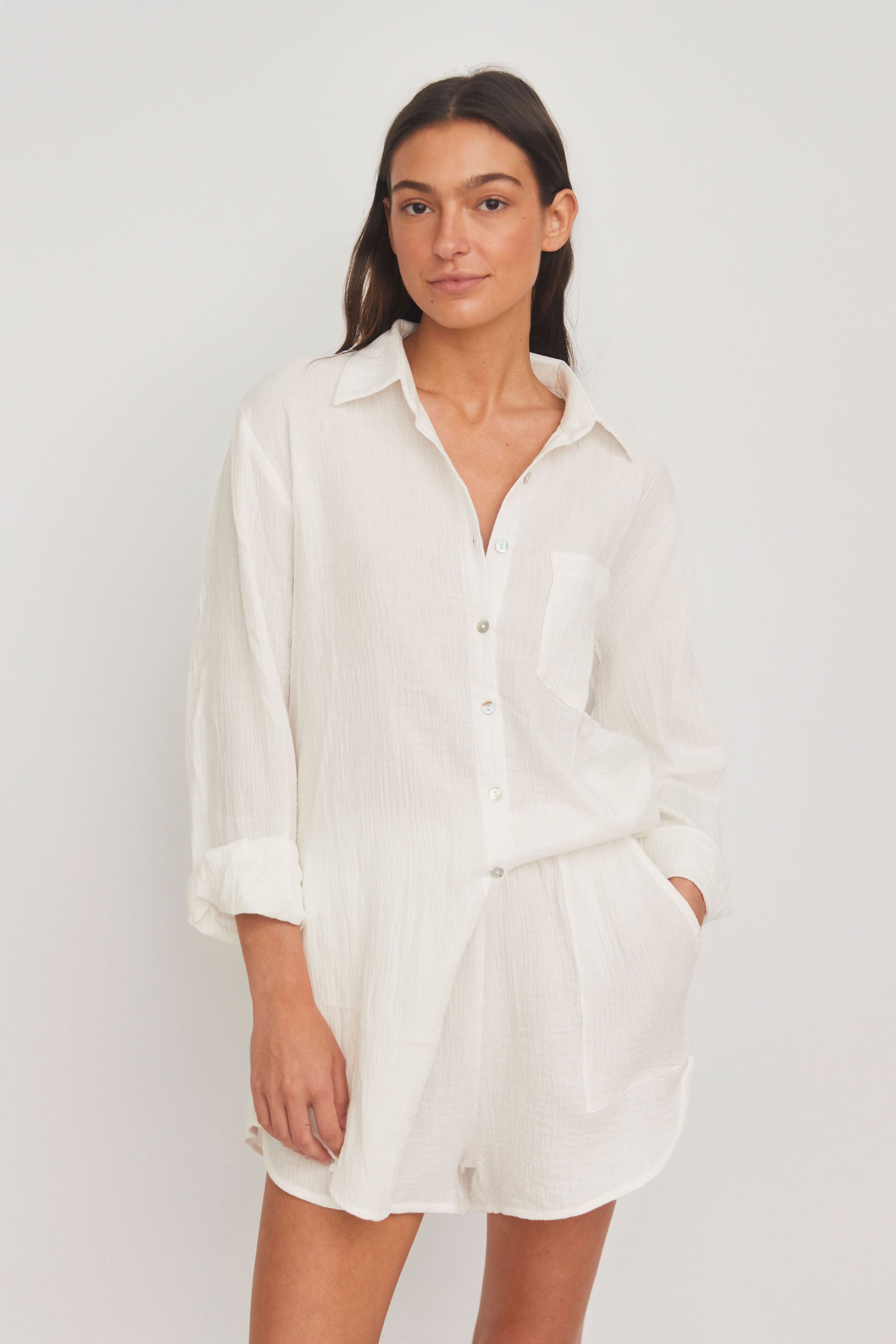 in the hamptons relaxed shirt dress In The Hamptons Relaxed Shirt Dress in Sand