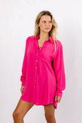 Hampton Shirt Dress // Pink